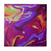 Maroon, blau, Lila, gelb Fliese (Vorderseite)