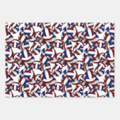 Maroon blaue Mannschaftsfarben koordinieren Volley Geschenkpapier Set (Vorderseite)