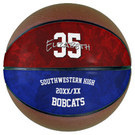 Maroon-blaues Team färbt Mädchen-Gedenkfeier Basketball