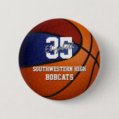 Maroon Blue Basketball-Mannschaftsgeschenke unter  Button (Vorderseite)