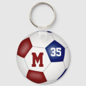 Maroon Blue Fußball-Mannschaft Mädchen Geschenke Schlüsselanhänger (Rückseite)