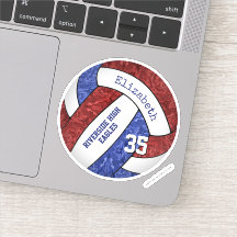 Maroon Blue Girl Volleyball Team Farben