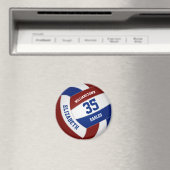 Maroon Blue Mannschaft färbt Volleyball Club Magnet (In Situ (Geschirrspüler))