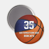 Maroon Blue Sport Team Farben Geschenke Basketball Magnet (Vorderseite/Rückseite)