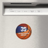 Maroon Blue Sport Team Farben Geschenke Basketball Magnet (In Situ (Geschirrspüler))