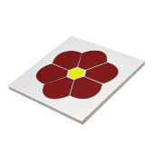 Maroon Blume Design Fliese (Seite)