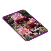 Maroon Blume Floral Iris Irish Mütter Day Card Magnet (Rechte Seite)
