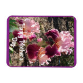 Maroon Blume Floral Iris Irish Mütter Day Card Magnet (Horizontal)