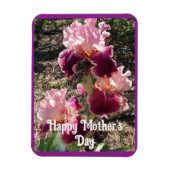 Maroon Blume Floral Iris Irish Mütter Day Card Magnet (Vertikal)