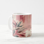 Maroon Blush Pinselpinsel Blume Tee Tasse (Vorderseite Links)