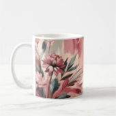 Maroon Blush Pinselpinsel Blume Tee Tasse (Links)