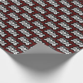 Maroon Bold Brush Class of 2026 Wrapping Paper Geschenkpapier (Ecke)