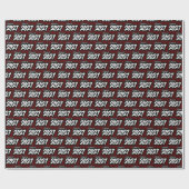 Maroon Bold Brush Klasse 2027 Geschenkpapier (Flach)