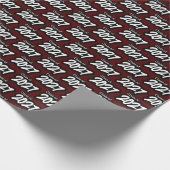 Maroon Bold Brush Klasse 2027 Geschenkpapier (Ecke)
