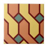 Maroon Borderline Abstrakt, Small(4,25" x 4,25") Fliese (Vorderseite)