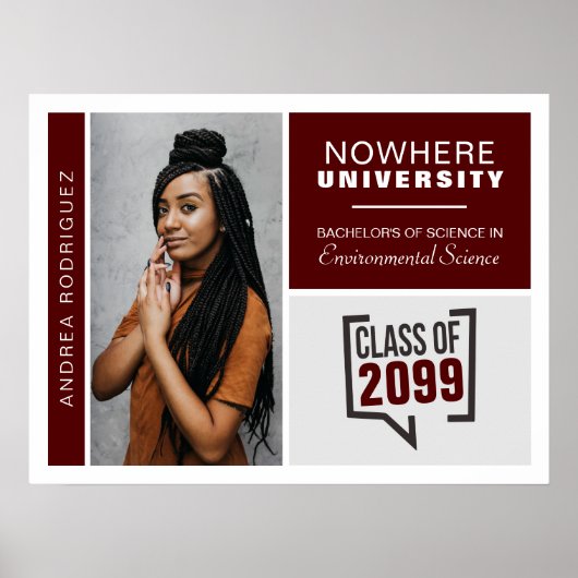 Maroon Boxes & Foto Abschluss Poster (Vorne)