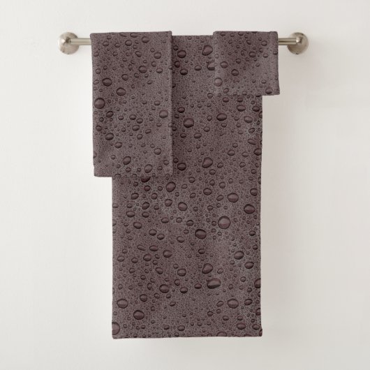 Maroon-Braunwasser-Tropfen Badhandtuch Set (Insitu)