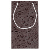 Maroon-Braunwasser-Tropfen Kleine Geschenktüte (Rückseite)