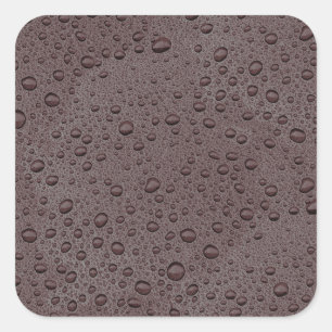 Maroon-Braunwasser-Tropfen Quadratischer Aufkleber