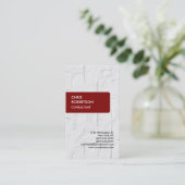 Maroon Brownish Red Brick Wall Business Card Visitenkarte (Stehend Vorderseite)