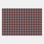 Maroon Buffalo Kariertes länghorn Muster Geschenkpapier Set (Vorderseite 3)