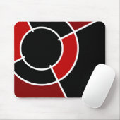 Maroon Bullseye Mousepad (Mit Mouse)