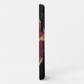 *~* Maroon Burgund Wein Agate Gold Glitzer Case-Mate iPhone Hülle (Hinten/Links)