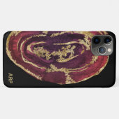 *~* Maroon Burgund Wein Gold Glitzer Case-Mate iPhone Hülle (Rückseite (Horizontal))
