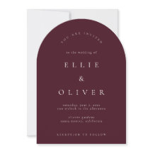 Maroon Burgundy Boho Arch Moderne Hochzeit