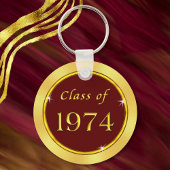 Maroon Burgundy Gold, Custom Class of 1974 Favors Schlüsselanhänger