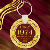 Maroon Burgundy Gold, Custom Class of 1974 Favors Schlüsselanhänger