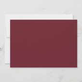 Maroon burgundy gold elegant 2022 Abschluss Einladung (Rückseite)