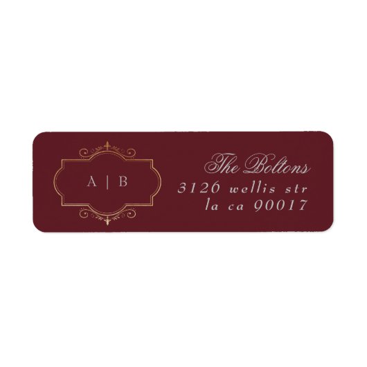 Maroon burgundy Marineblau traditionelle Goldrückg (Vorne)