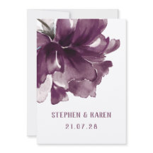 Maroon Burgundy Poppy Elegant Wedding