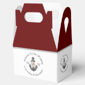 Maroon Burgundy Red Geschenkschachtel (Geöffnet)