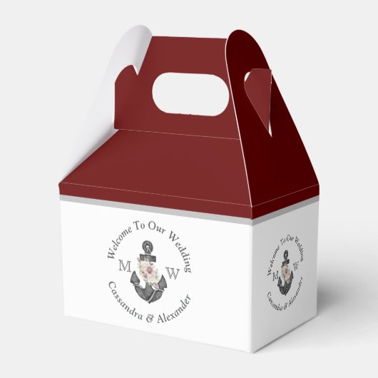 Maroon Burgundy Red Geschenkschachtel (Vorderseite)