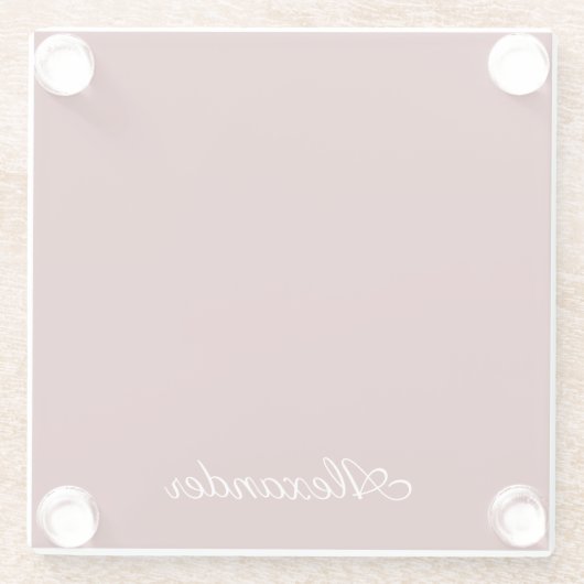 Maroon Burgundy Rust Red Solid gefärbt Glasuntersetzer (Rückseite)