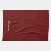 Maroon Burgundy Rust Red Solid Hintergrund Geschirrtuch (Horizontal)