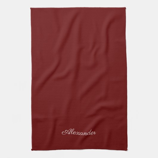 Maroon Burgundy Rust Red Solid Hintergrund Geschirrtuch (Vertikal)