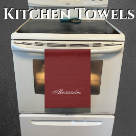 Maroon Burgundy Rust Red Solid Hintergrund Geschirrtuch