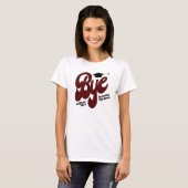 Maroon Bye Graduation Cap Senior T-Shirt (Vorne ganz)