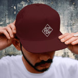Maroon Cap - Diamond White bestickter Hat Monogram Bestickte Baseballkappe<br><div class="desc">Fügen Sie Ihre Initialen zu dieser benutzerdefinierten mit Monogramm Vorlage hinzu. Auch viele andere Farben sind erhältlich.</div>