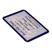 Maroon Carnation Heart Save the Date Magnet (Rechte Seite)