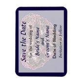 Maroon Carnation Heart Save the Date Magnet (Vertikal)