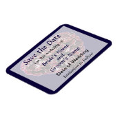 Maroon Carnation Heart Save the Date Magnet (Linke Seite)