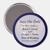 Maroon Carnation Heart Save the Date Magnet (Vorderseite/Rückseite)