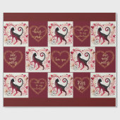 Maroon Cat - Wrapping Paper Geschenkpapier (Flach)