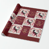 Maroon Cat - Wrapping Paper Geschenkpapier (Ungerollt)