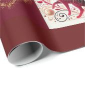 Maroon Cat - Wrapping Paper Geschenkpapier (Rolleneckpunkt)