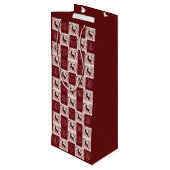 Maroon Cat - Wrapping Paper Geschenktüte Für Weinflaschen (Rückseite Schrägansicht)